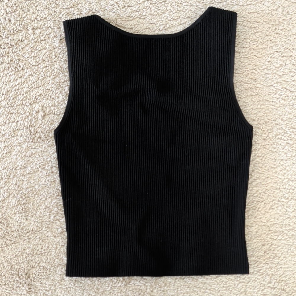 Aritzia Black Ribbed Tank Top